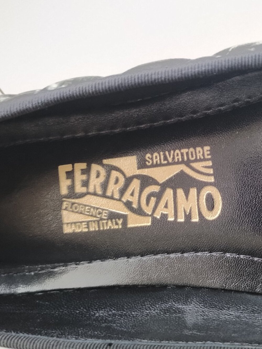 Ferragamo Rufina Floral Quilted Leather Ballerina Sneaker Flats 9C - Picture 13 of 13